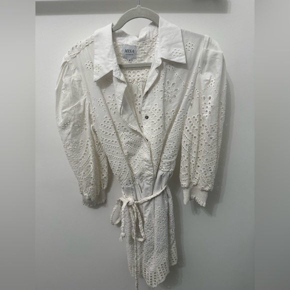 Misa Los Angeles Medium Joanna Eyelet Romper 🥥⚡️ - Picture 2 of 5